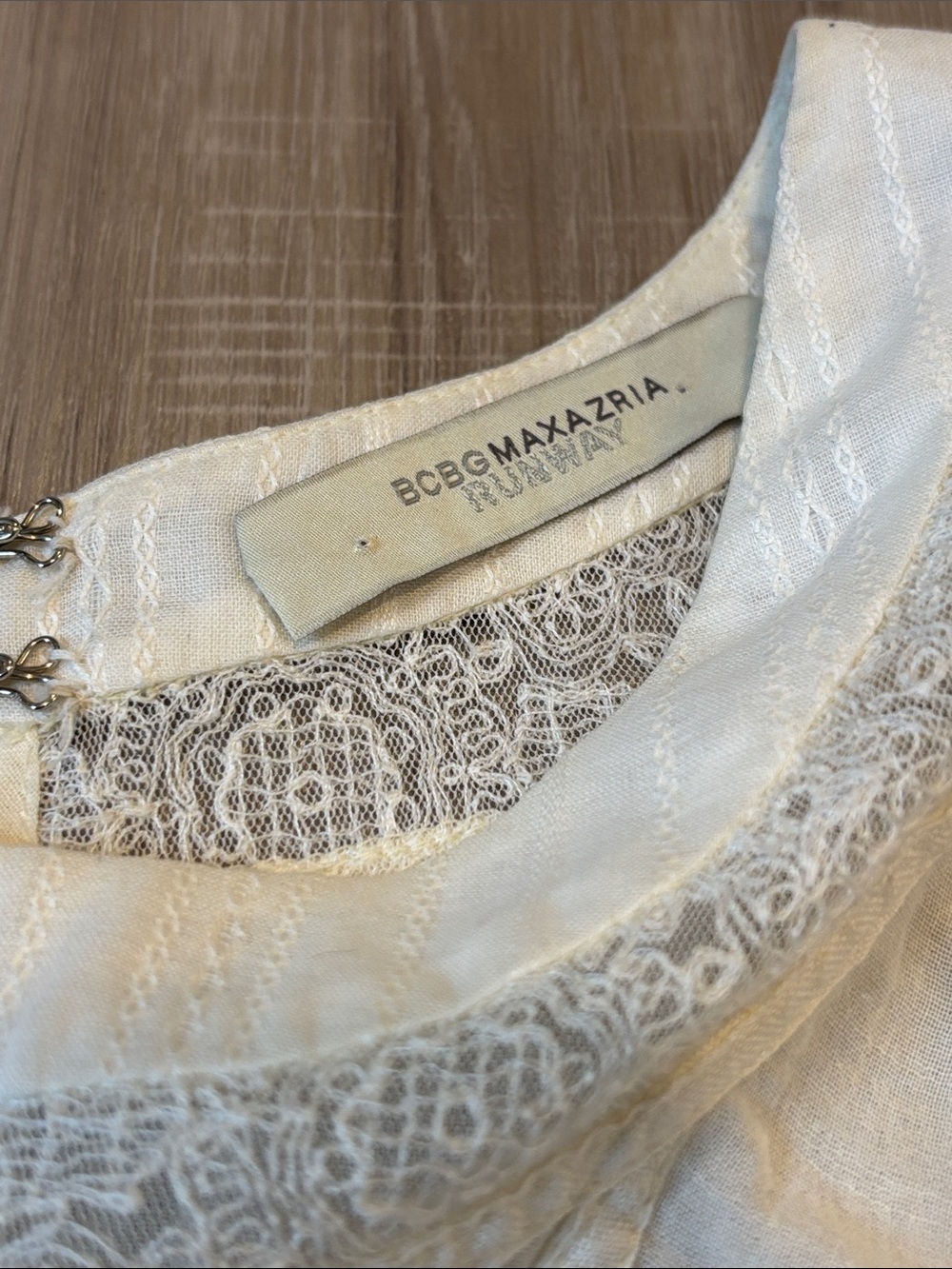 BCBGMAXAZRIA Runway Embroidered Lace & Geometric Border Dress - Picture 8 of 16
